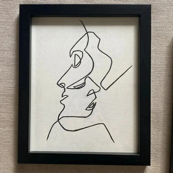 Abstract Framed Faces Artwork Hanging Wall Art Decor - Picture 6 of 10